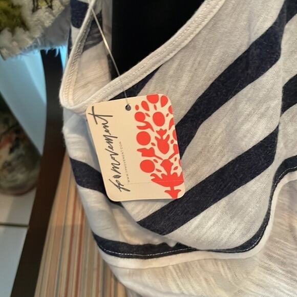 FP Movement striped Keep Rolling Tank Top blue and white S - Picture 5 of 5